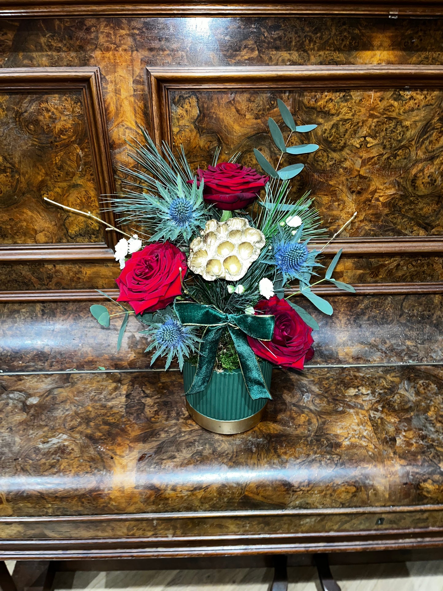 Festive Green floral arrangement