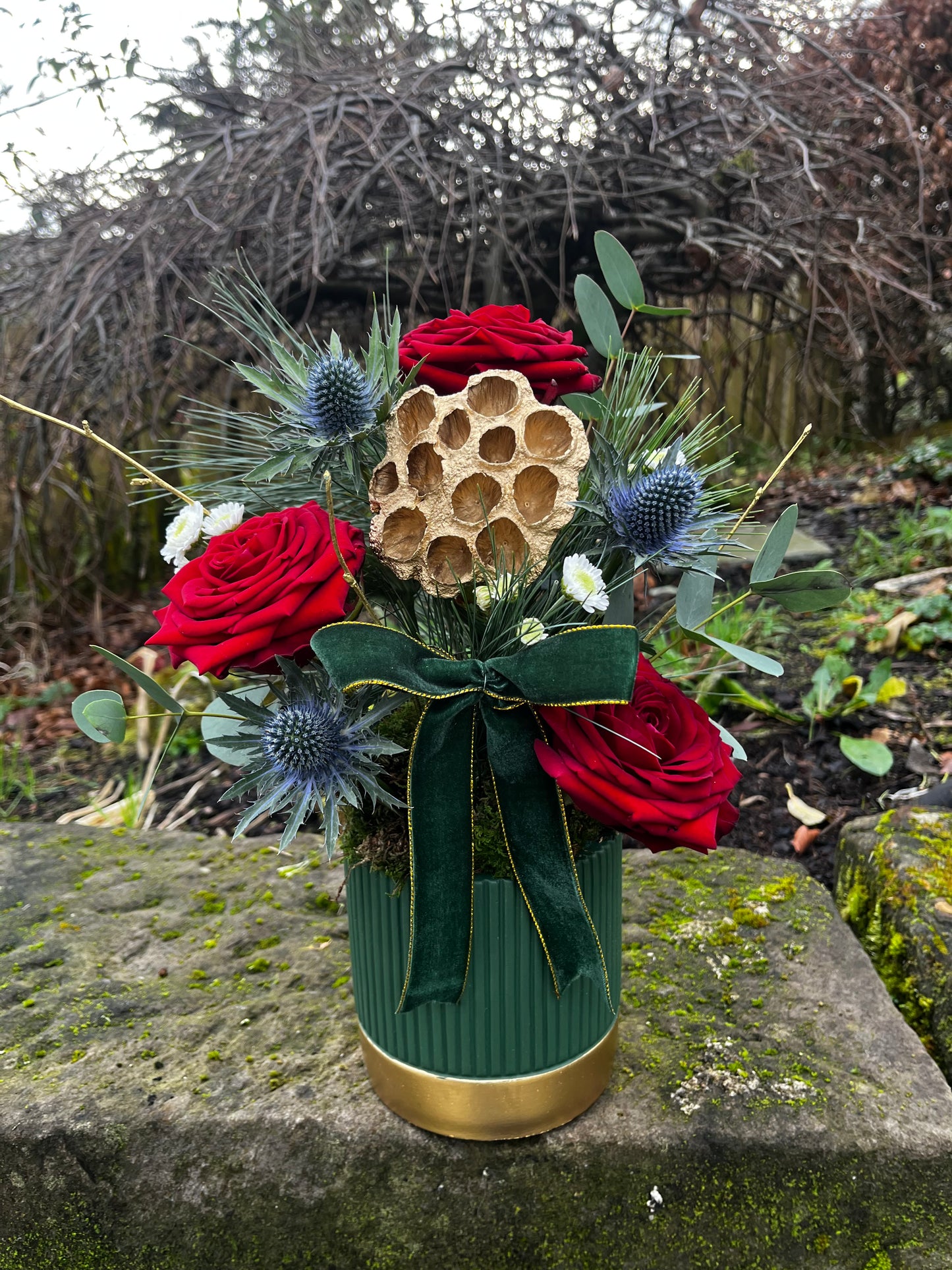 Festive Green floral arrangement
