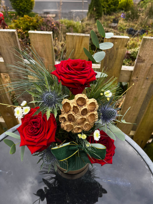 Festive Green floral arrangement